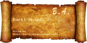 Bartl Abigél névjegykártya